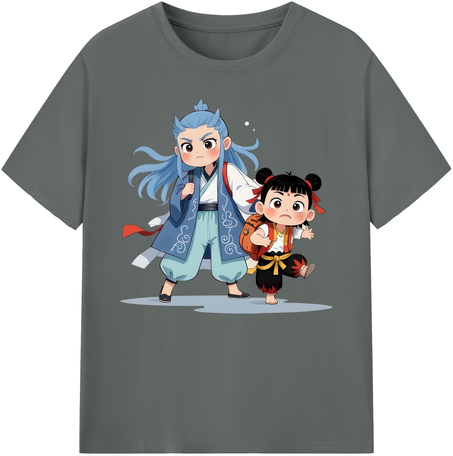 （画像用） Ne Zha 2 ナタ 魔童の大暴れ 綿100％ メンズ半袖Tシャツ｜肌触りやわらか＆通気性
